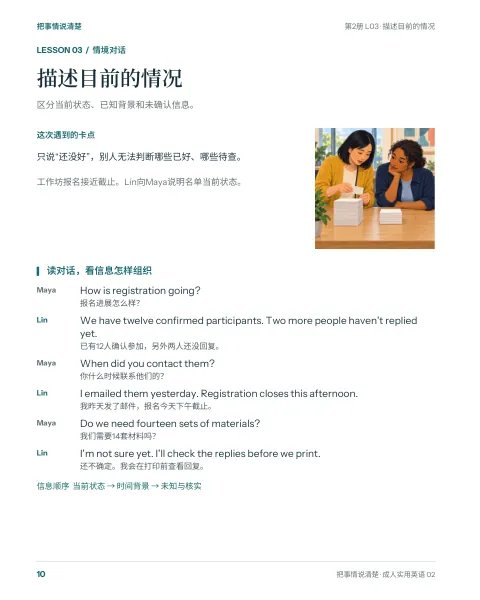 书中样页：L03 · 情境对话